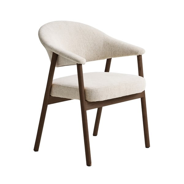 Krémová jídelní křesla v sadě 2 ks s područkami z dubového dřeva Elk – Unique Furniture