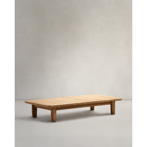 Zahradní odkládací stolek z teakového dřeva 70x140 cm Tirant – Kave Home-image-3