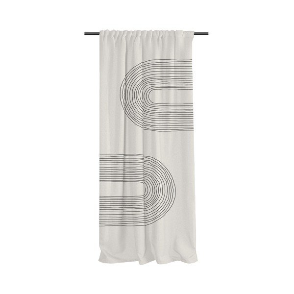 Béžový závěs z bavlněného saténu 110x250 cm Setting Sun – Butter Kings