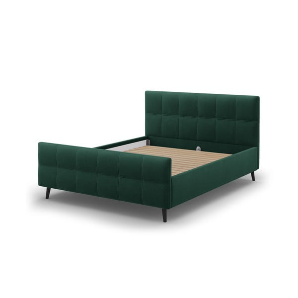Zelená čalouněná dvoulůžková postel s roštem 180x200 cm Gigi - Micadoni Home