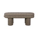 Hnědá lavice z textilie bouclé Fern – Dutchbone