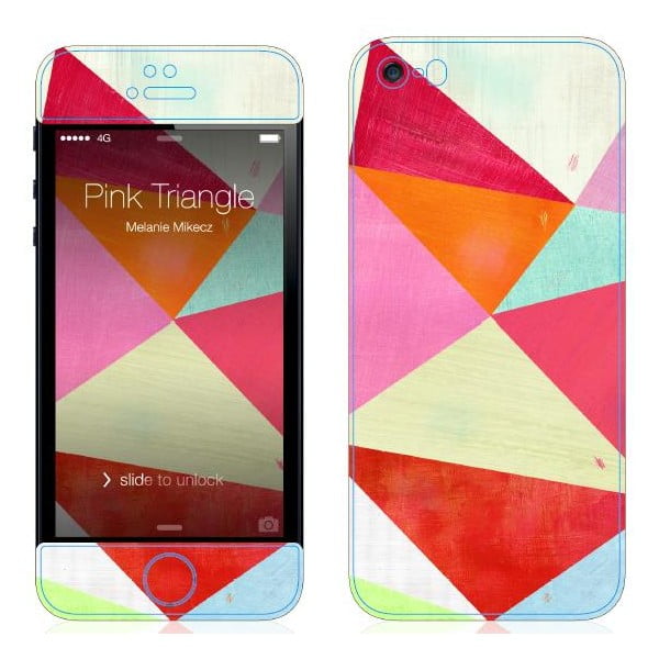 Samolepka na iPhone 5/5S, Pink Triangle