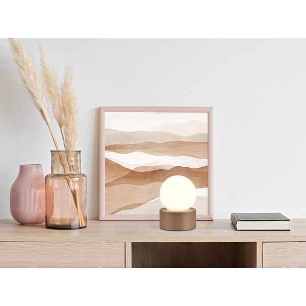 Bílo-hnědá stolní lampa (výška 17 cm) Countess – Reality-image-1