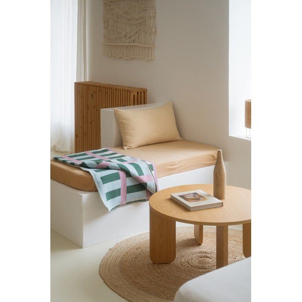 Zelená/růžová deka 160x200 cm Onu – noo.ma-image-1