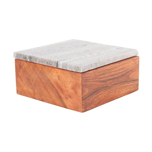 Hnědý dekorativní dřevěný úložný box Acacia – PT LIVING