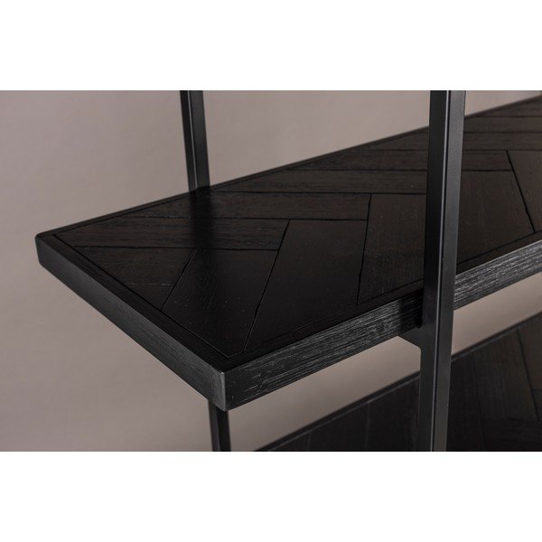 Černá knihovna v dekoru exotického dřeva 140x146 cm Class - Dutchbone-image-4