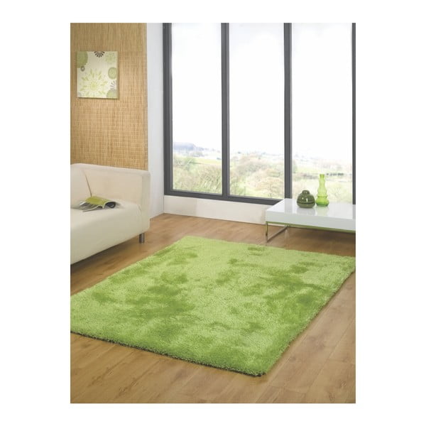 Zelený koberec Webtappeti Shaggy, 160 x 230 cm