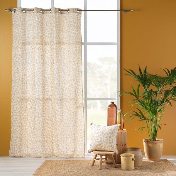 Žluto-bílý závěs 140x240 cm Maddy – douceur d'intérieur-image-2