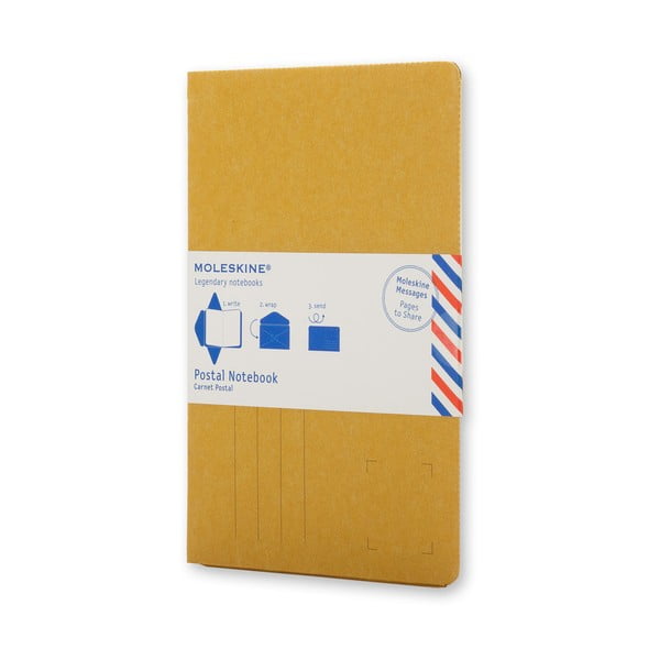 Žlutý zápisník v obálkové vazbě Moleskine Postal P