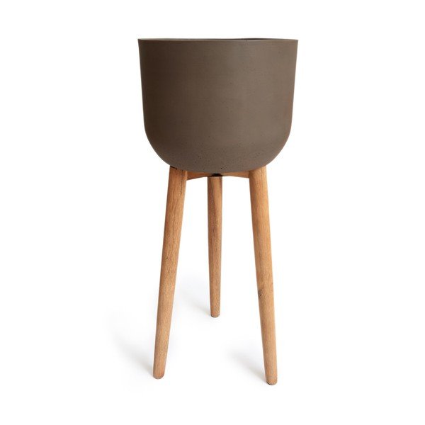 Hnědý květináč Kave Home Stahl, výška 86 cm-image-2