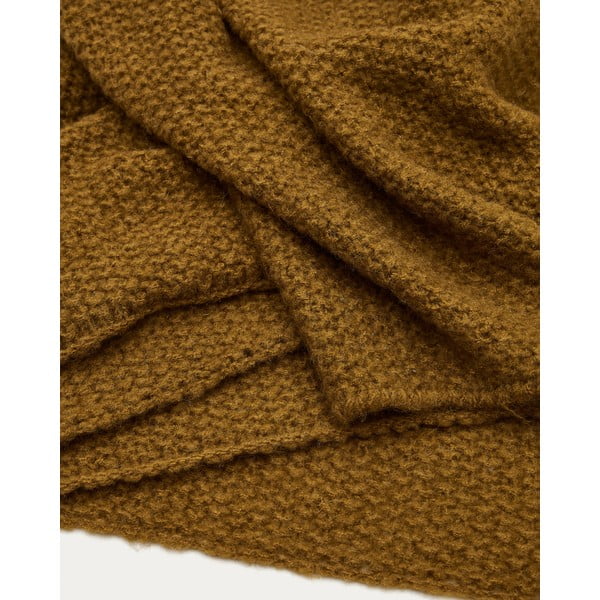 Pletená deka z vlny a směsi vláken 130x170 cm Melany – Kave Home-image-1