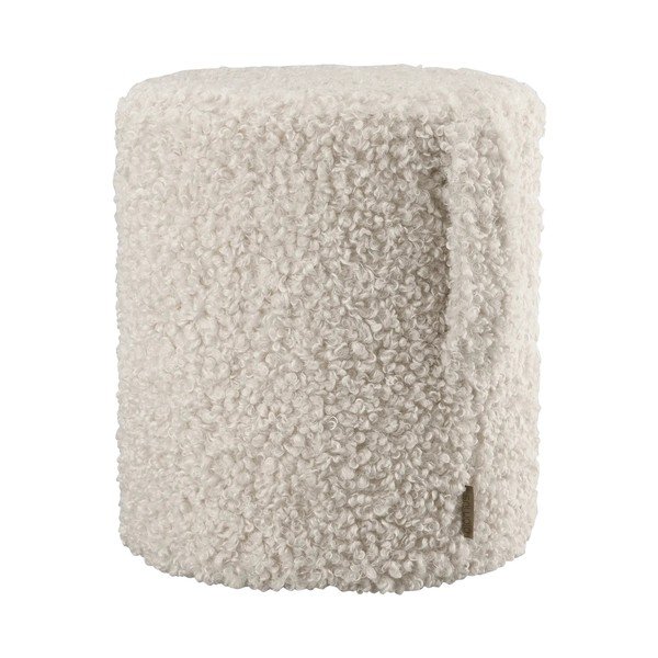 Béžový taburet z textilie bouclé Teddy – Blomus