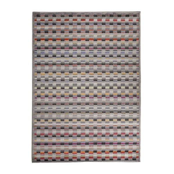 Šedý vysoce odolný koberec Floorita Optical Lento, 117 x 170 cm