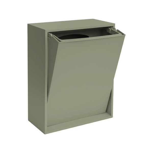 Šedozelený odpadkový koš na tříděný odpad/nástěnný z recyklovaného plastu Recycling Box – ReCollector