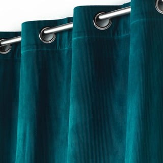 Modrý manšestrový závěs 140x260 cm Casual – douceur d'intérieur