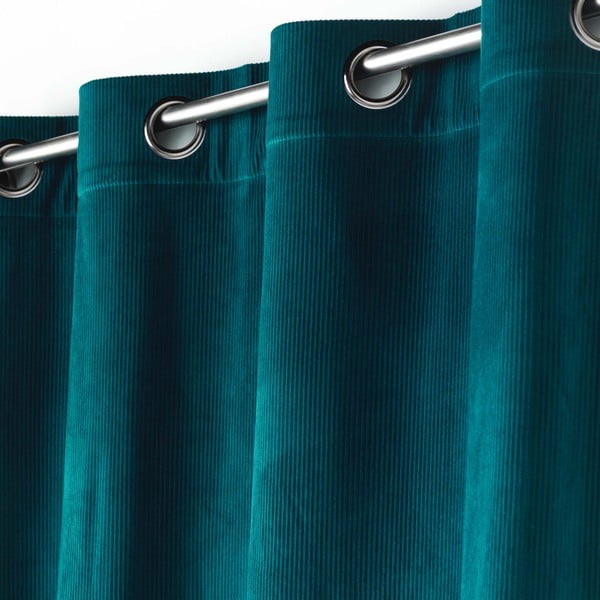 Modrý manšestrový závěs 140x260 cm Casual – douceur d'intérieur-image-1