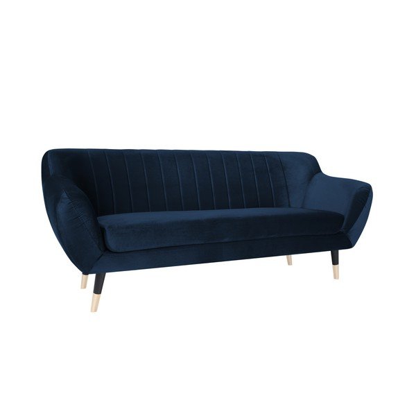 Tmavě modrá pohovka s černými nohami Mazzini Sofas Benito, 188 cm-image-2