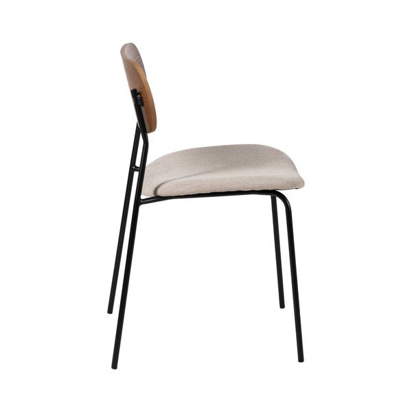 Hnědo-krémové jídelní židle v sadě 4 ks Moe – Ixia-image-2