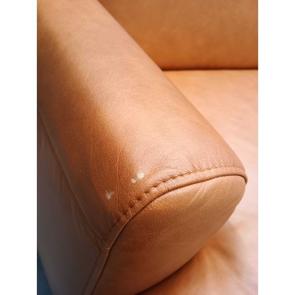 Koňakově hnědá kožená pohovka 240 cm Puzo - II. jakost – MESONICA-image-4