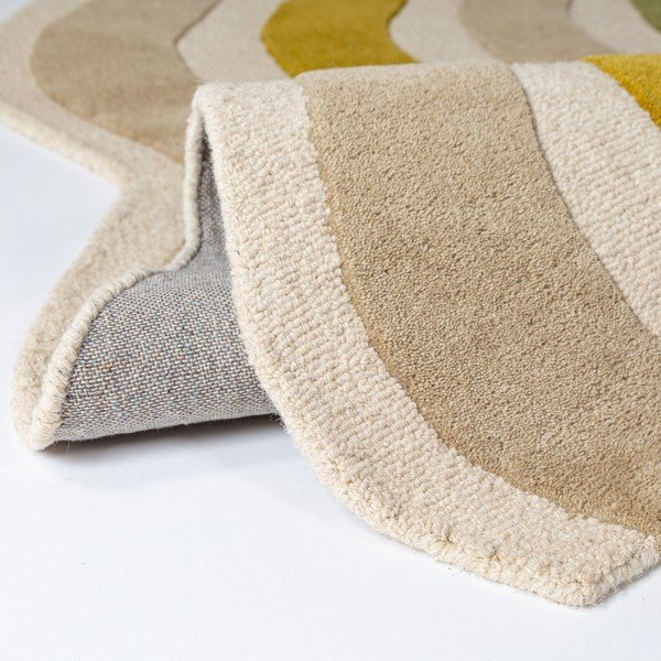 Zelený/v přírodní barvě ručně tkaný vlněný koberec 200x290 cm Cascade Wool – Flair Rugs-image-4