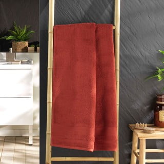 Froté bavlněná osuška v cihlové barvě 70x130 cm Tendresse – douceur d'intérieur