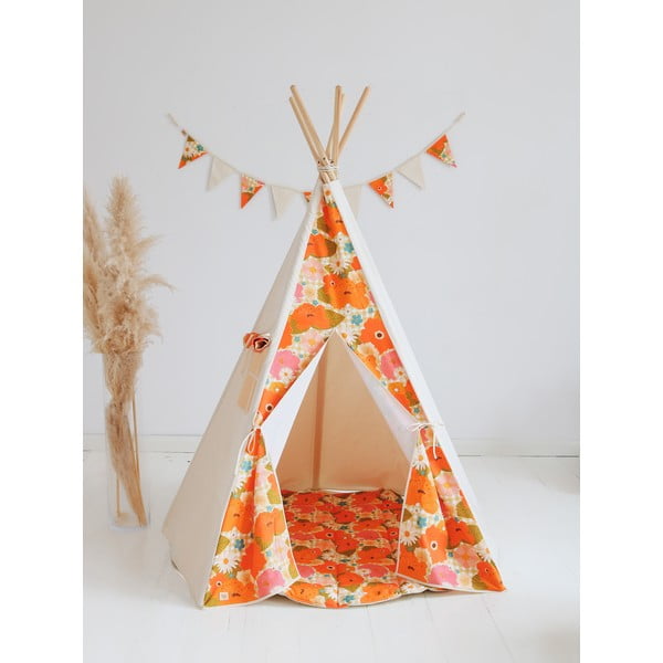 Dětský stan teepee Picnic with Flowers – Moi Mili-image-1