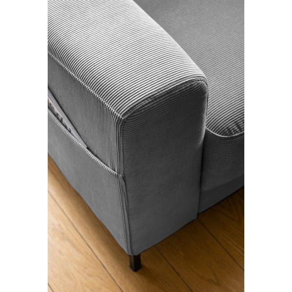 Šedé manšestrové křeslo Lofty Lilly – Miuform-image-4