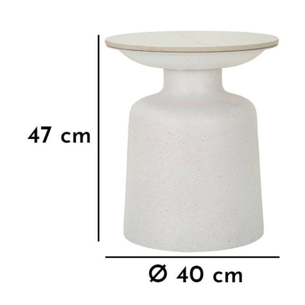 Kulatý odkládací stolek s keramickou deskou ø 40 cm Fush – Mauro Ferretti-image-3