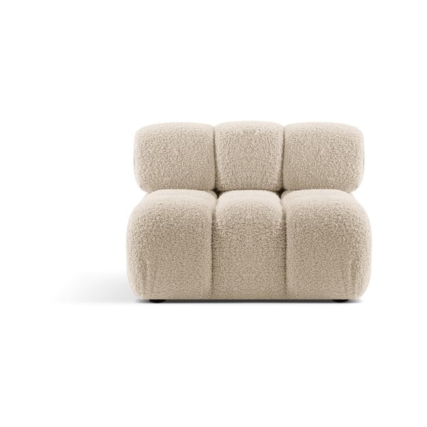 Béžový modul pohovky z textilie bouclé (středový díl) Bellis – Micadoni Home