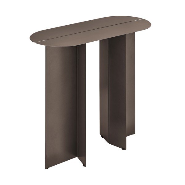 Hnědý ocelový konzolový stolek 35x80 cm Oru – Blomus-image-3