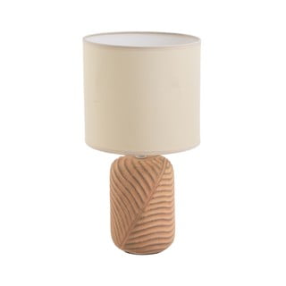 Stolní lampa v krémovo-cihlové barvě s textilním stínidlem (výška 39 cm) – Casa Selección