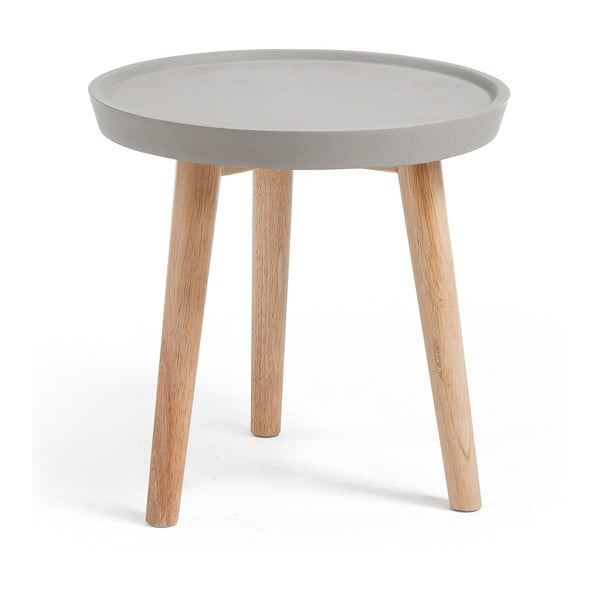 Šedý odkládací stolek La Forma Livy, Ø 40 cm