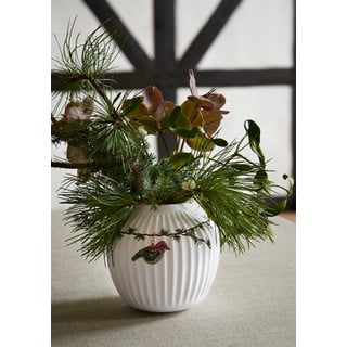 Bílá porcelánová vánoční váza Kähler Design Hammershøi, výška 13 cm