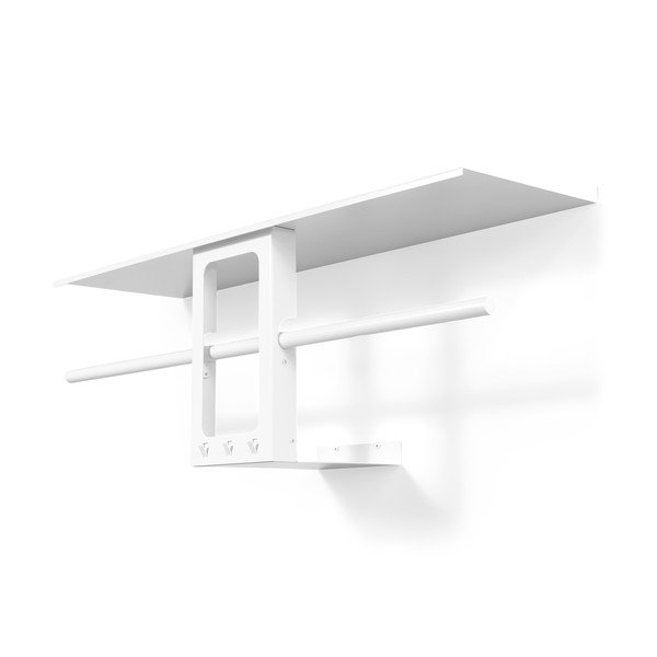 Bílý ocelový nástěnný věšák s poličkou 100 cm Luno Small – Spinder Design