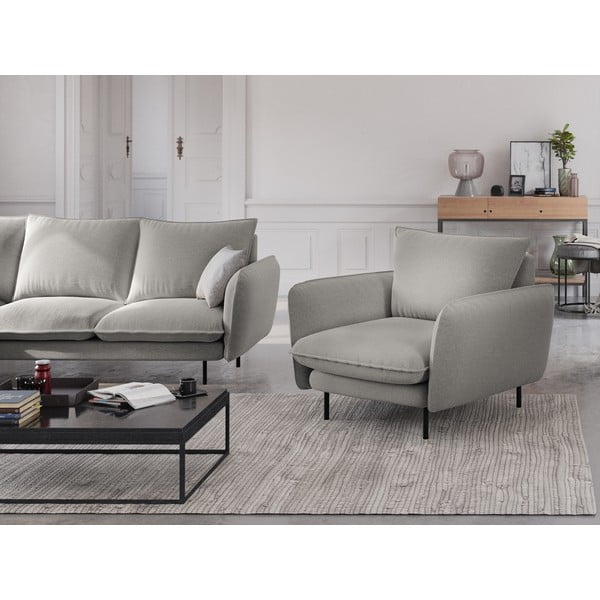 Světle šedé křeslo Cosmopolitan Design Vienna-image-1