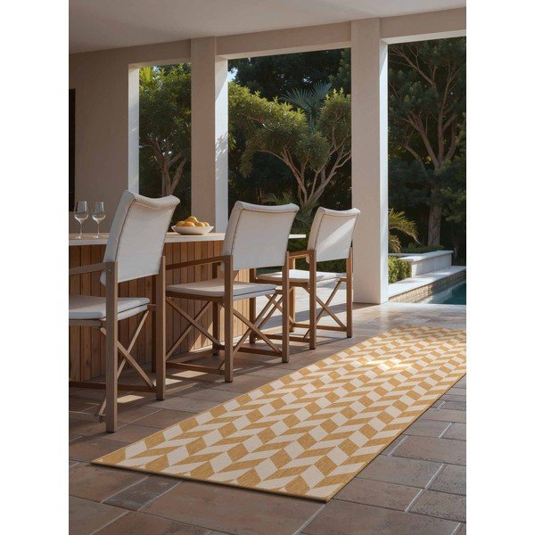 Okrově žlutý/krémový vnitřní a venkovní běhoun 80x200 cm Haringey Terrick – Ted Baker-image-1