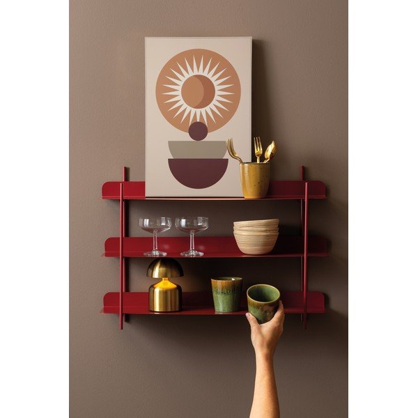 Černá patrová kovová police 60 cm Riqueza Tres – PT LIVING-image-1