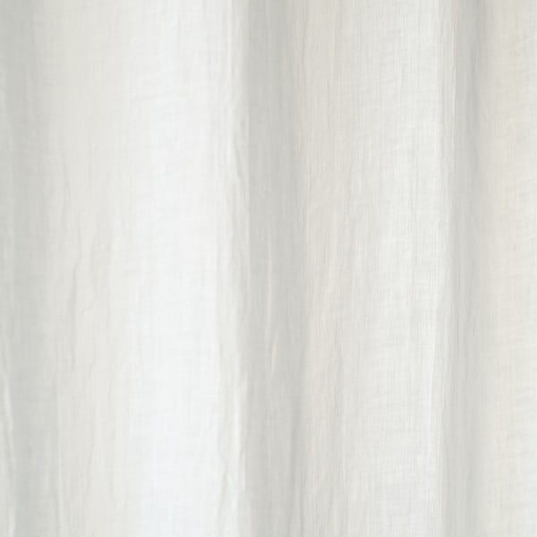 Bílý lněný lehký závěs s poutky Linen Tales Daytime, 250 x 130 cm-image-2