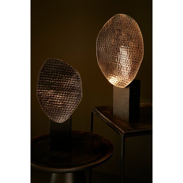 Antracitová kovová stolní lampa s kovovým stínidlem (výška 46 cm) Neev – Bizzotto-image-1