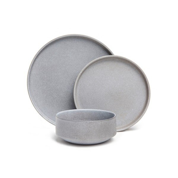 18dílná sada šedého kameninového nádobí Bonami selection Malia