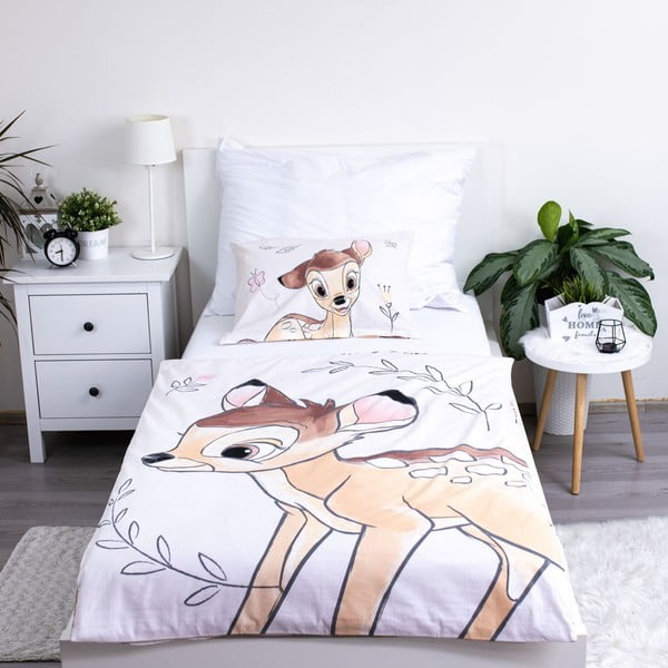 Bavlněné dětské povlečení do postýlky 100x135 cm  Bambi "Beige" – Jerry Fabrics-image-1
