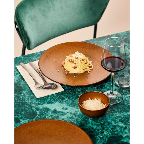 Hnědý porcelánový talíř ø 27 cm Ovio – BonBistro-image-1