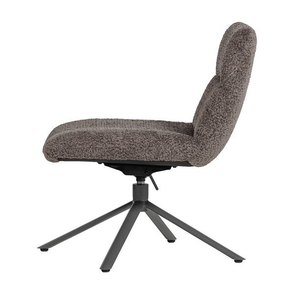 Hnědé otočné křeslo z textilie bouclé Soren – WOOOD-image-3