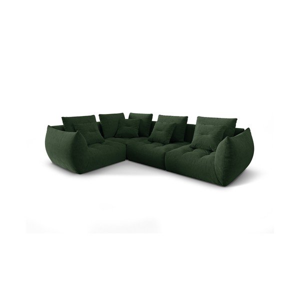 Tmavě zelená rohová pohovka (levý roh/do L) Bloom – Micadoni Home-image-2