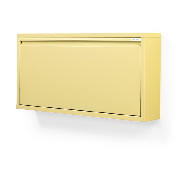 Světle žlutý ocelový výklopný/závěsný botník 75x37,5x12,5 cm Billy – Spinder Design