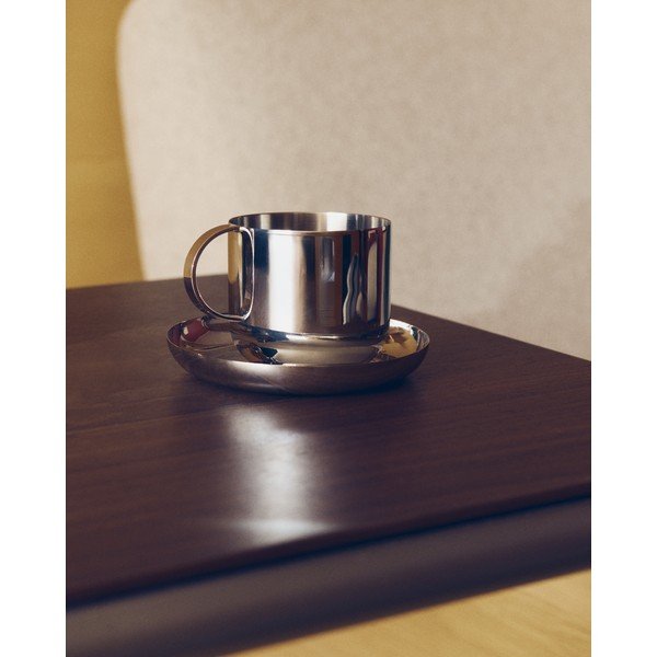 Šálky v sadě 2 ks z nerezové oceli ve stříbrné barvě Nirela – Kave Home-image-3