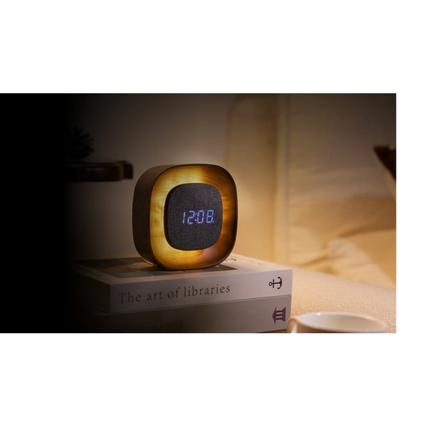 Digitální budík Lumos Walnut – Gingko-image-2