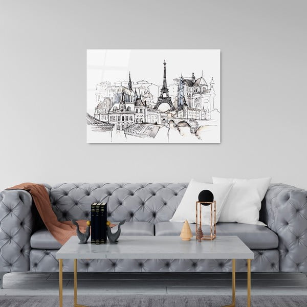 Skleněný obraz 70x100 cm Paris – Wallity-image-3