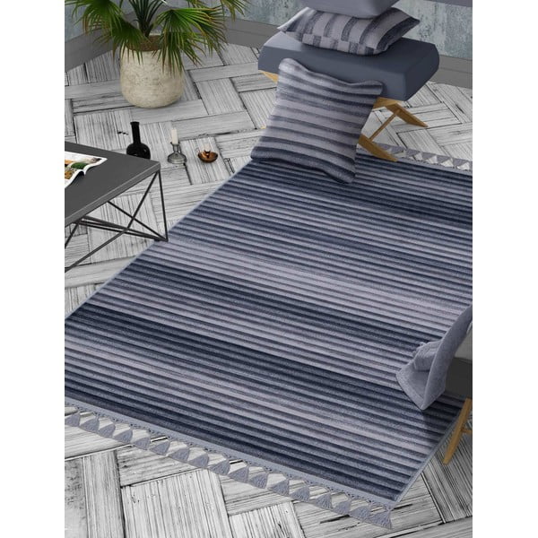 Šedý pratelný koberec 160x100 cm - Vitaus-image-1