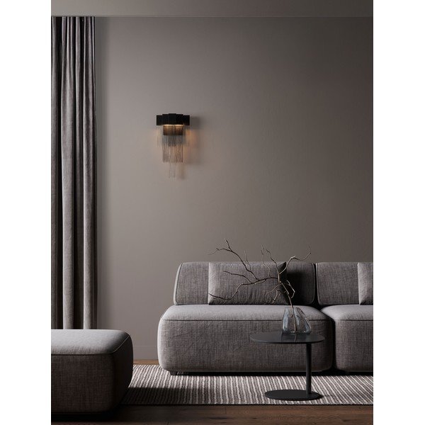 Matně černé ocelové LED stmívatelné nástěnné svítidlo Revια – Nova Luce-image-1